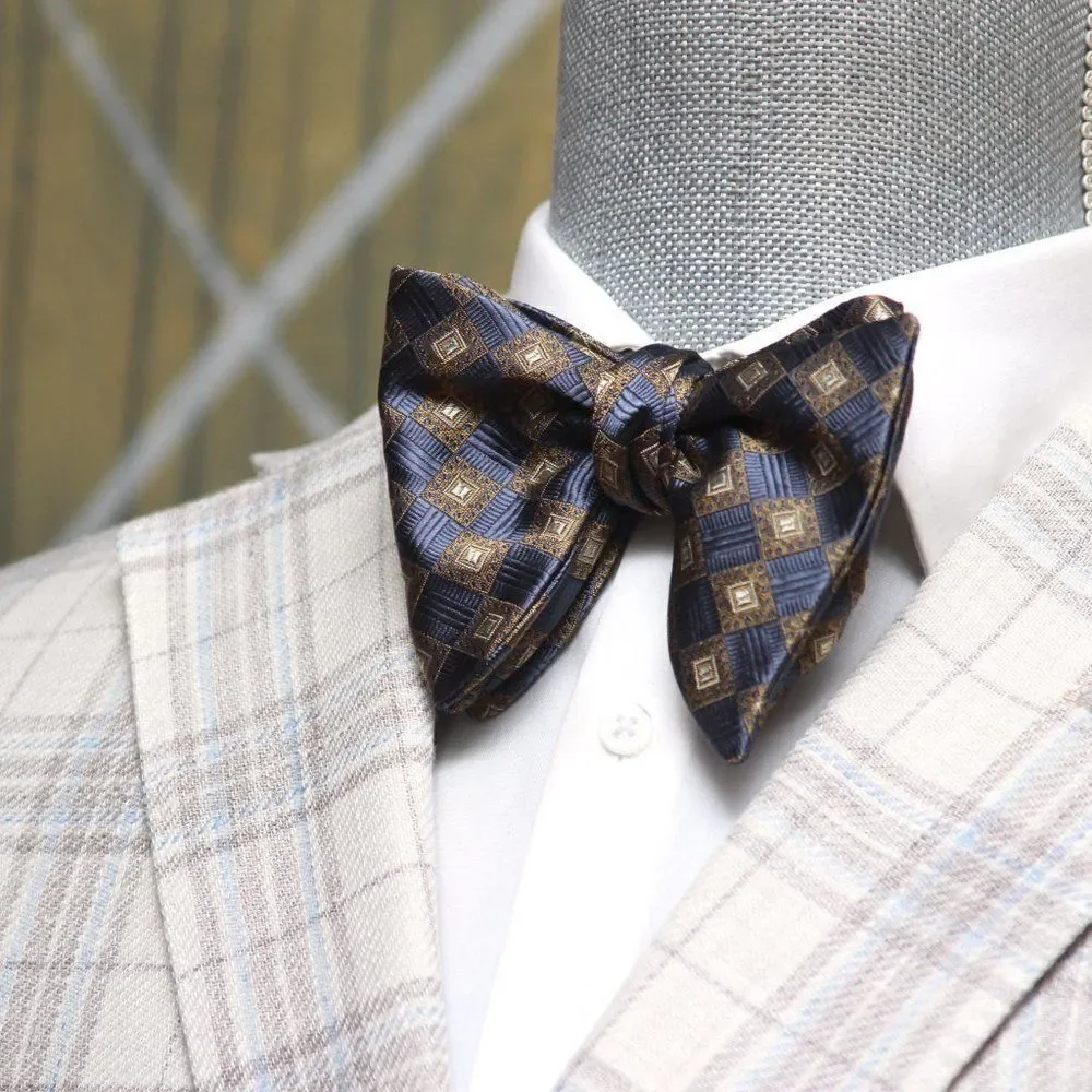 Mens self-tied Bow tie Big Butterfly‎ Ornament 100%Silk Bowtie S688